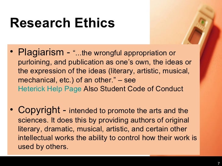 plagiarism and research ethics slideshare