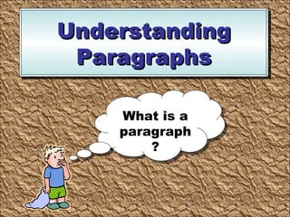 Understanding Paragraphs What is a paragraph? 