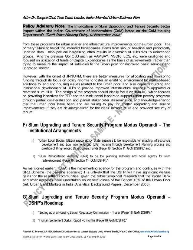 NOT FOR CITATION Policy work report writing sample of