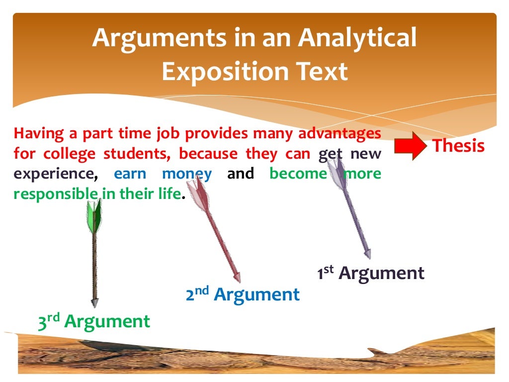 Arguments In An Analytical Exposition Text
