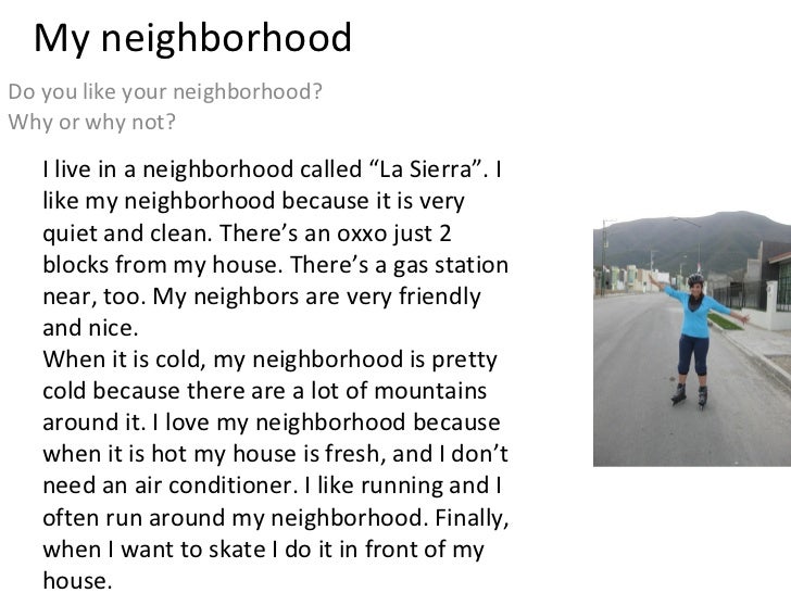 how to write an essay about my neighborhood