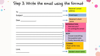 Writing Unit 1 Form 5. Part 1 E-mail. How to answer email question | PPTX