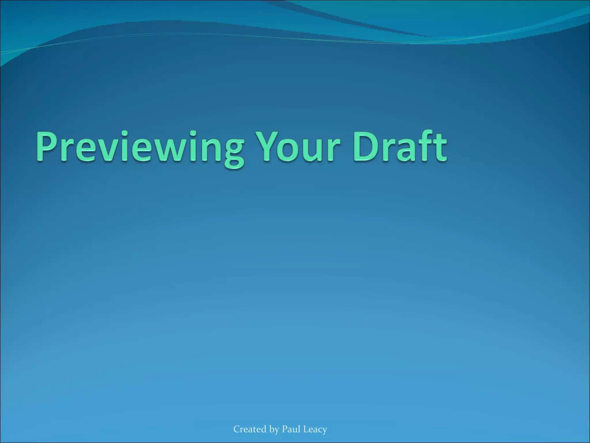 Created by Paul Leacy 