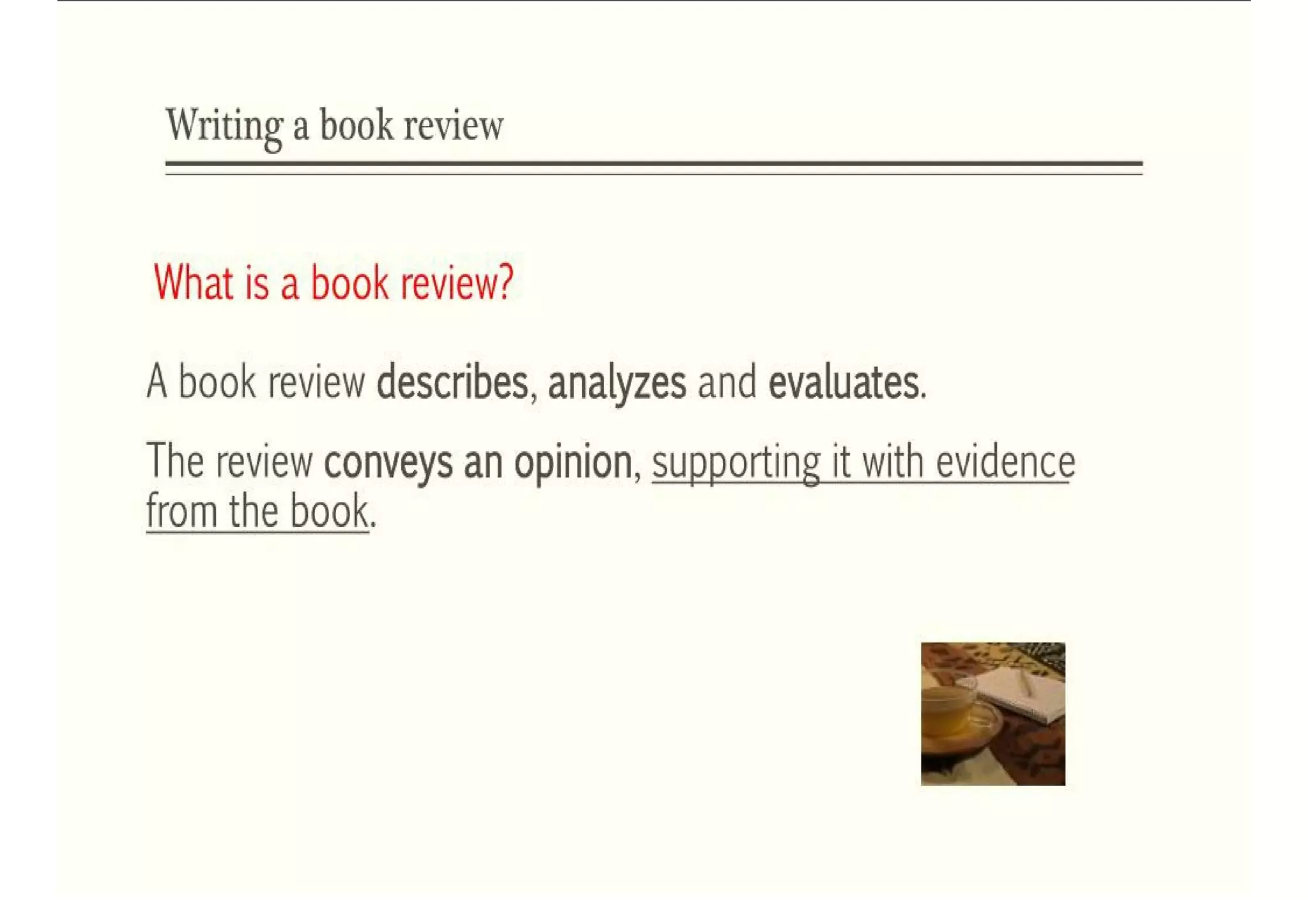 WRITING A BOOK REVIEW | PDF