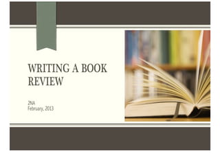 WRITING A BOOK REVIEW