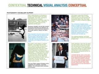 CONTEXTUAL TECHNICAL VISUAL ANALYSIS CONCEPTUAL
 