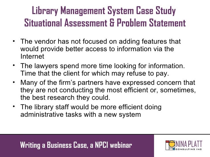 Case study on library management