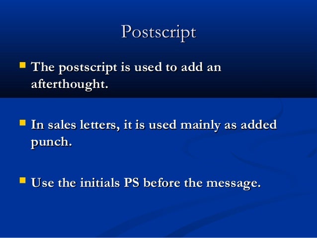 Writing a business letter