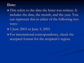Writing a Business Letter in different models .ppt