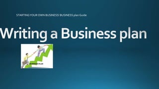 STARTING YOUR OWN BUSINESS! BUSINESS plan Guide

 