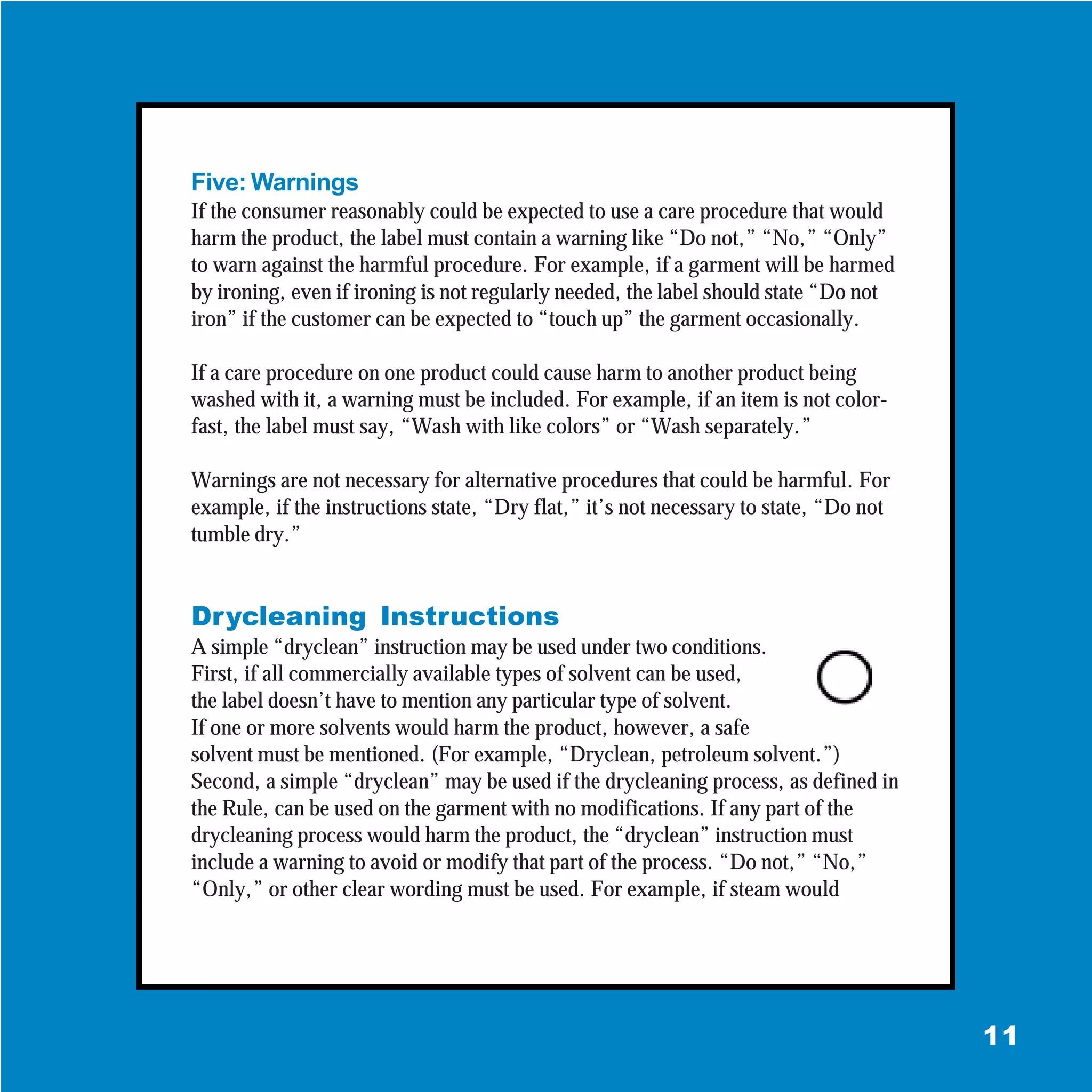 Writing A Care Label