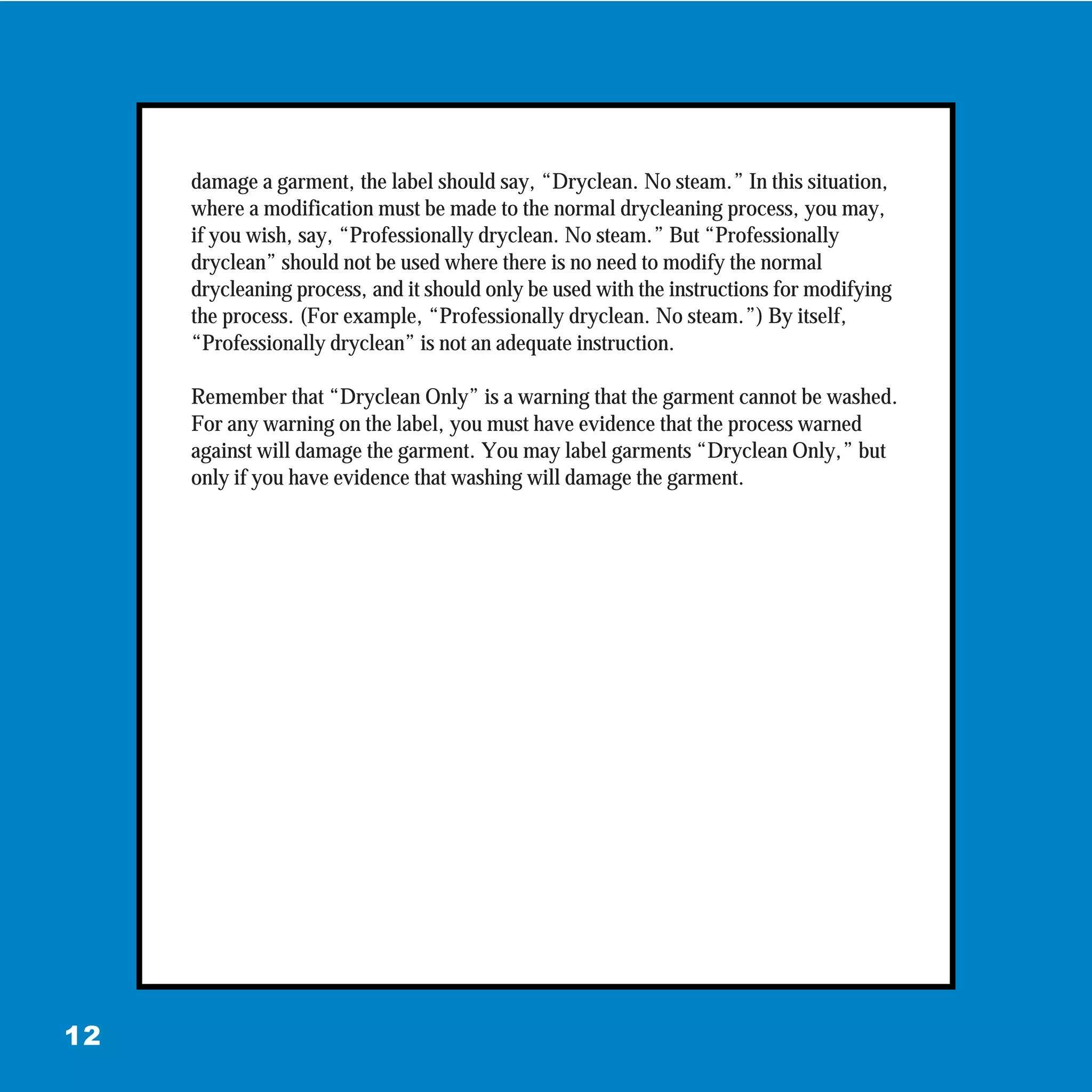 Writing A Care Label