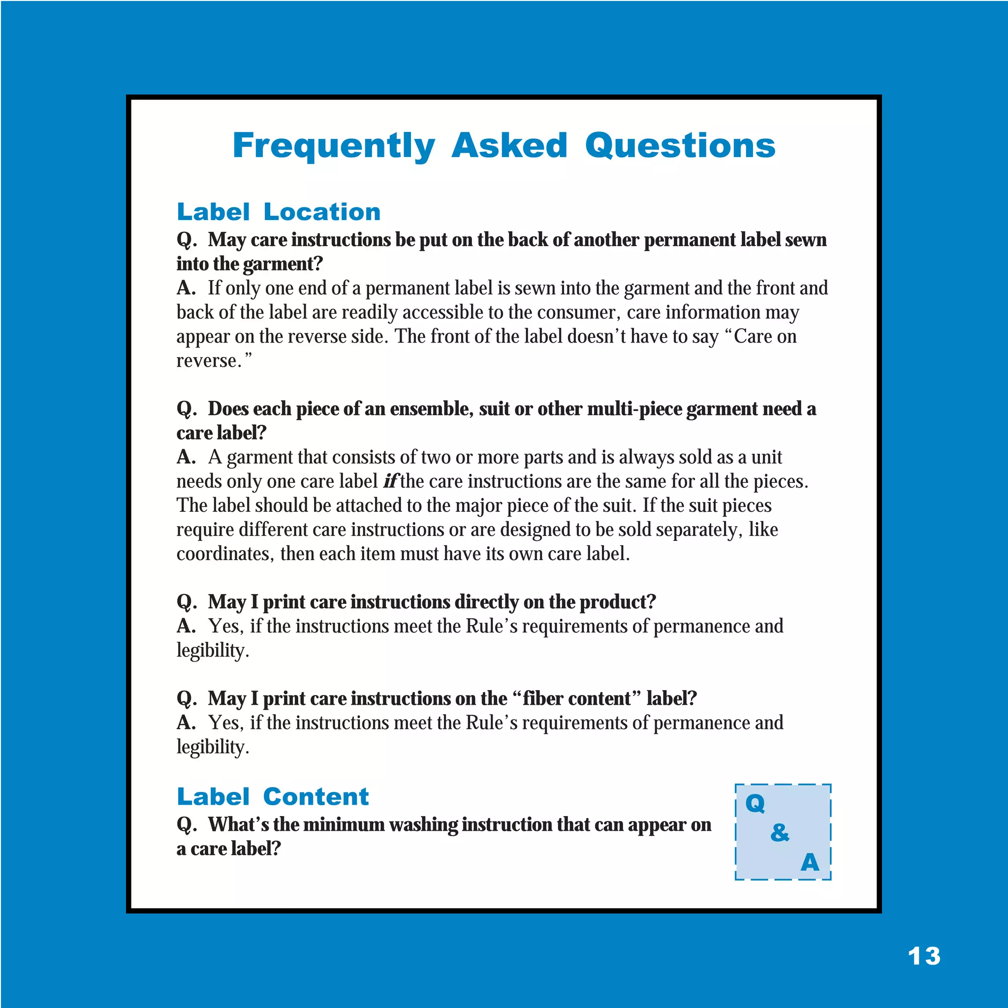 Writing A Care Label