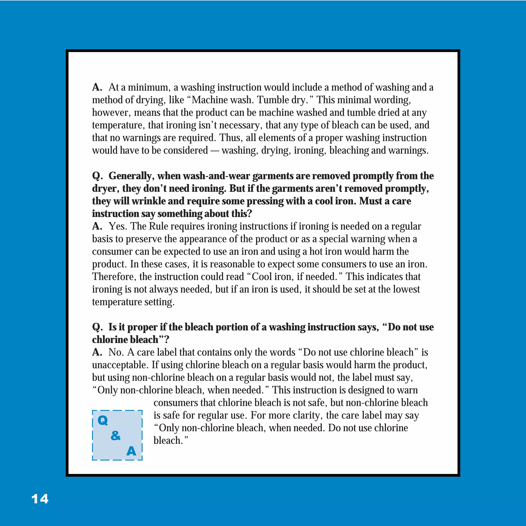 Writing A Care Label