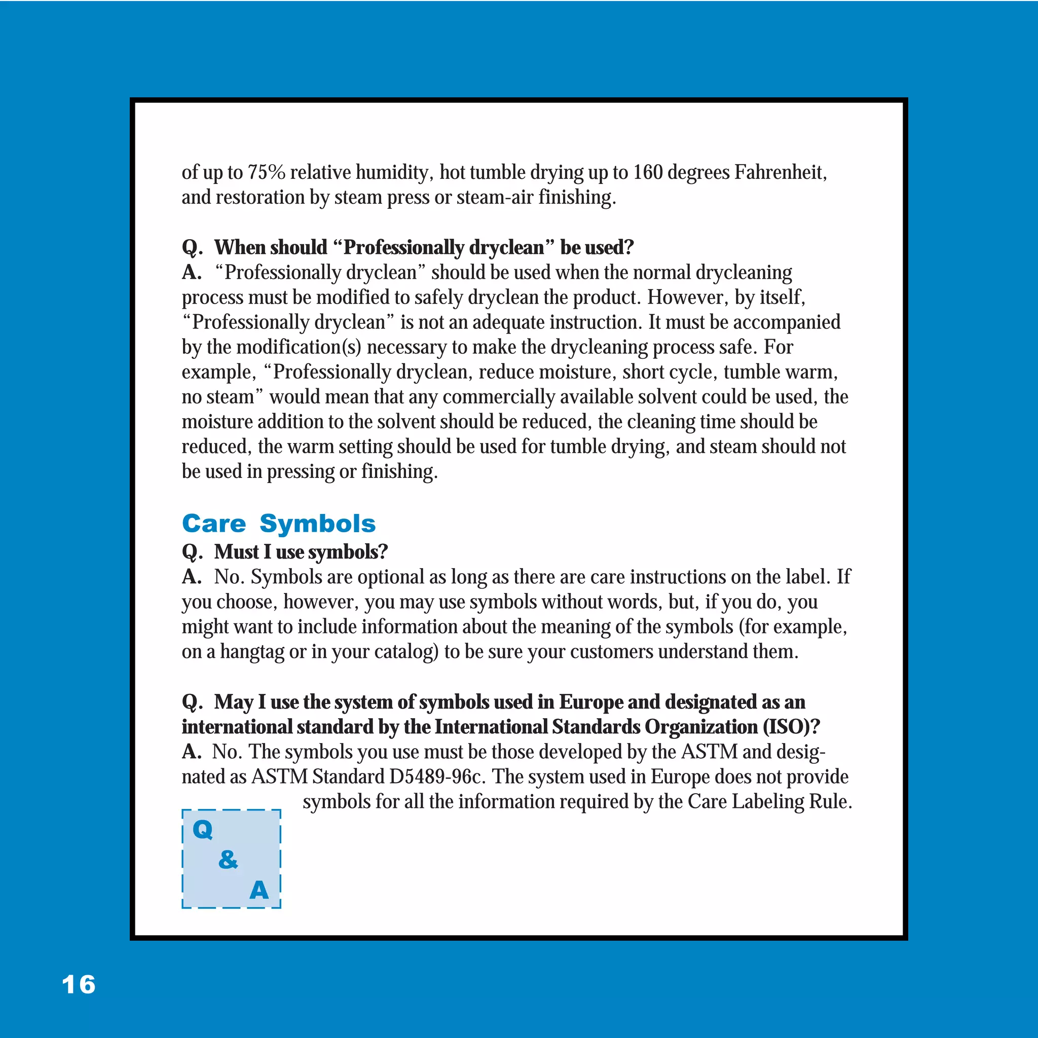 Writing A Care Label