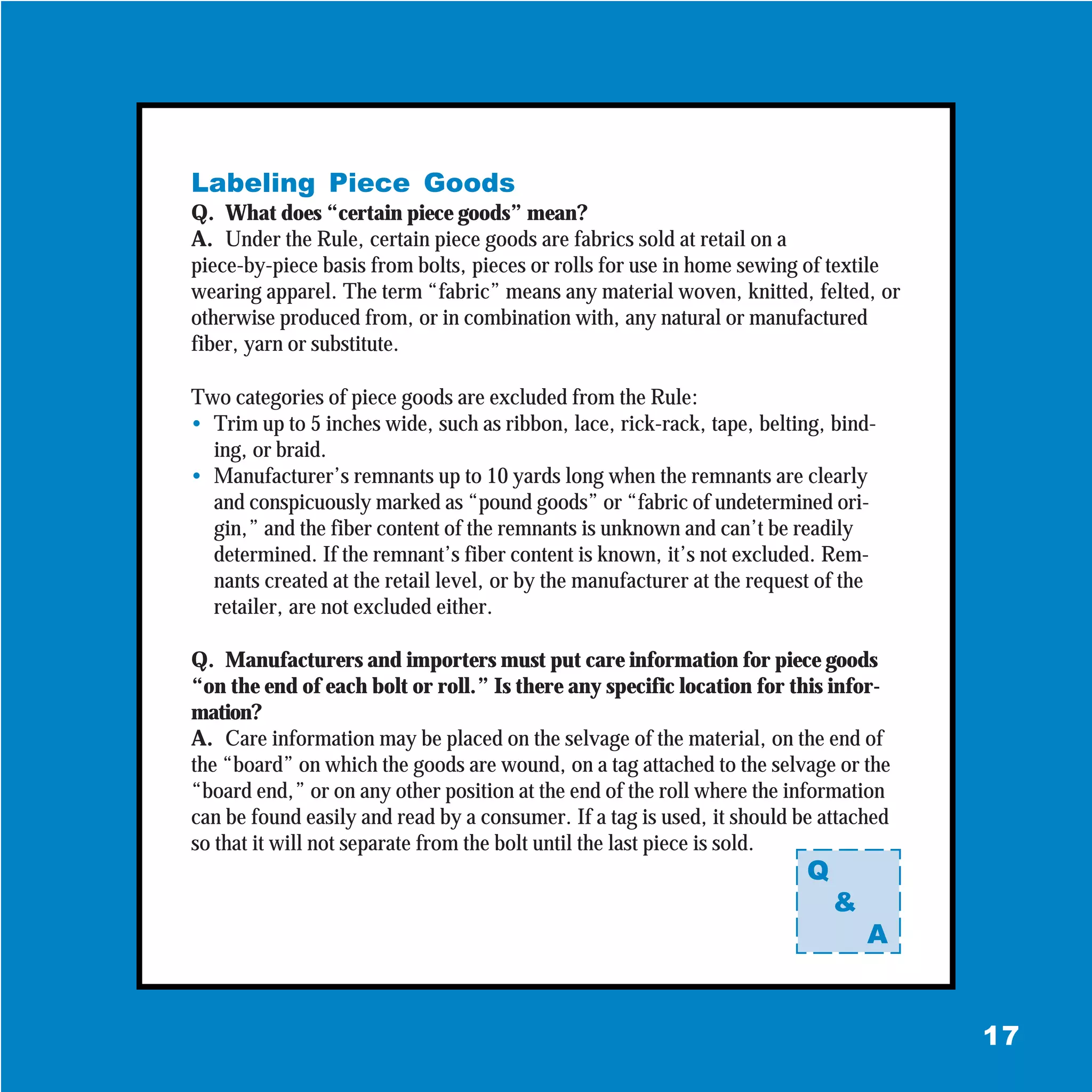 Writing A Care Label