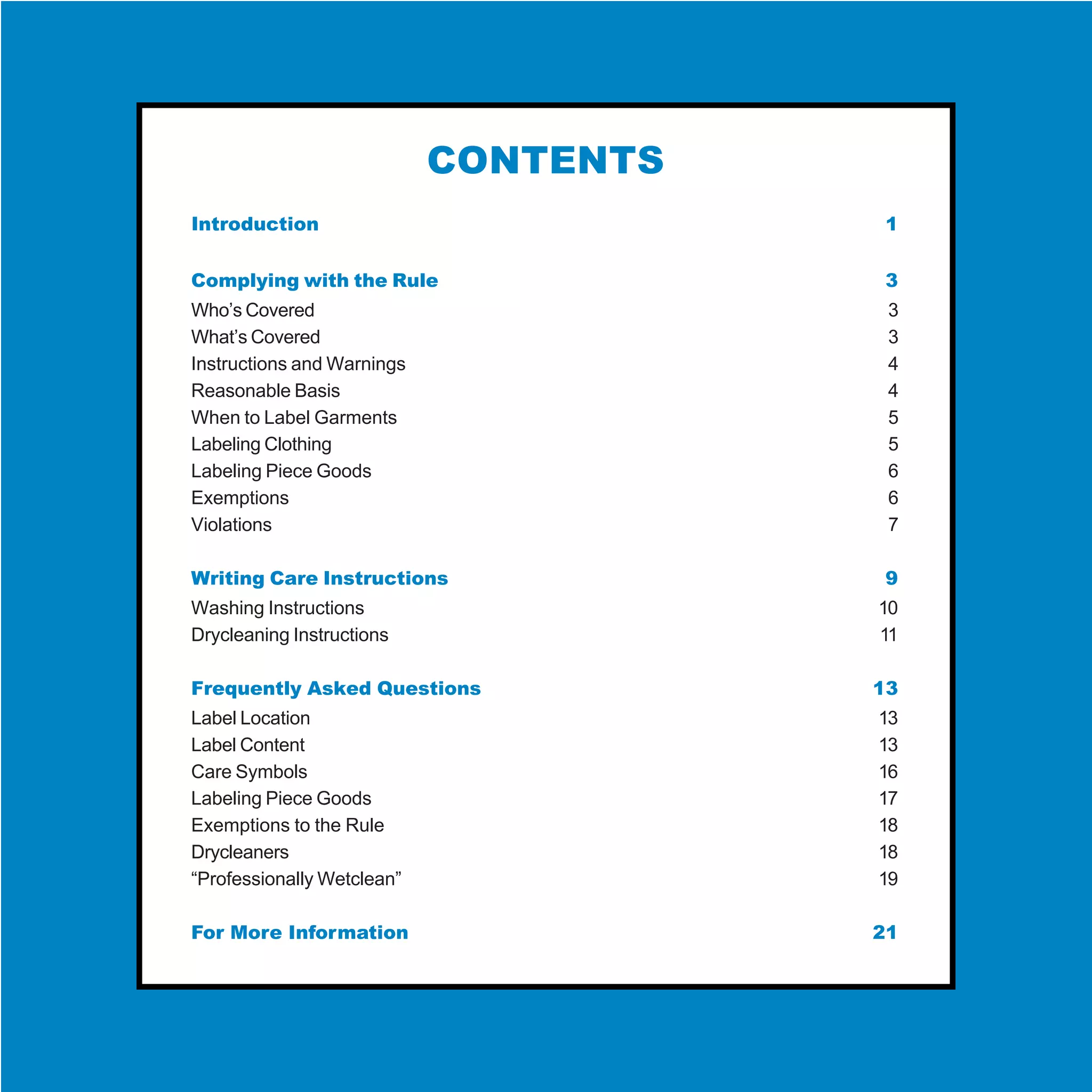 Writing A Care Label
