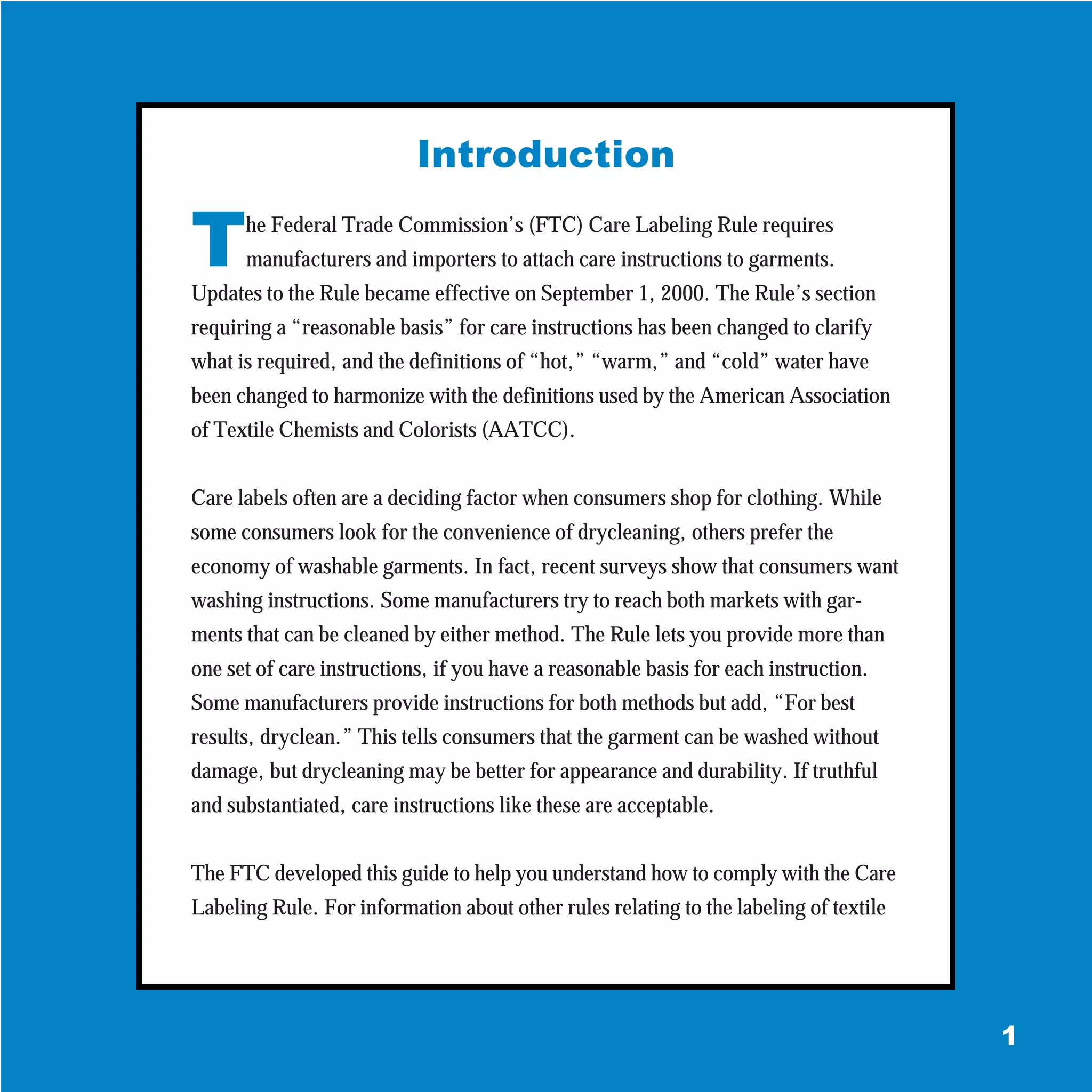 Writing A Care Label