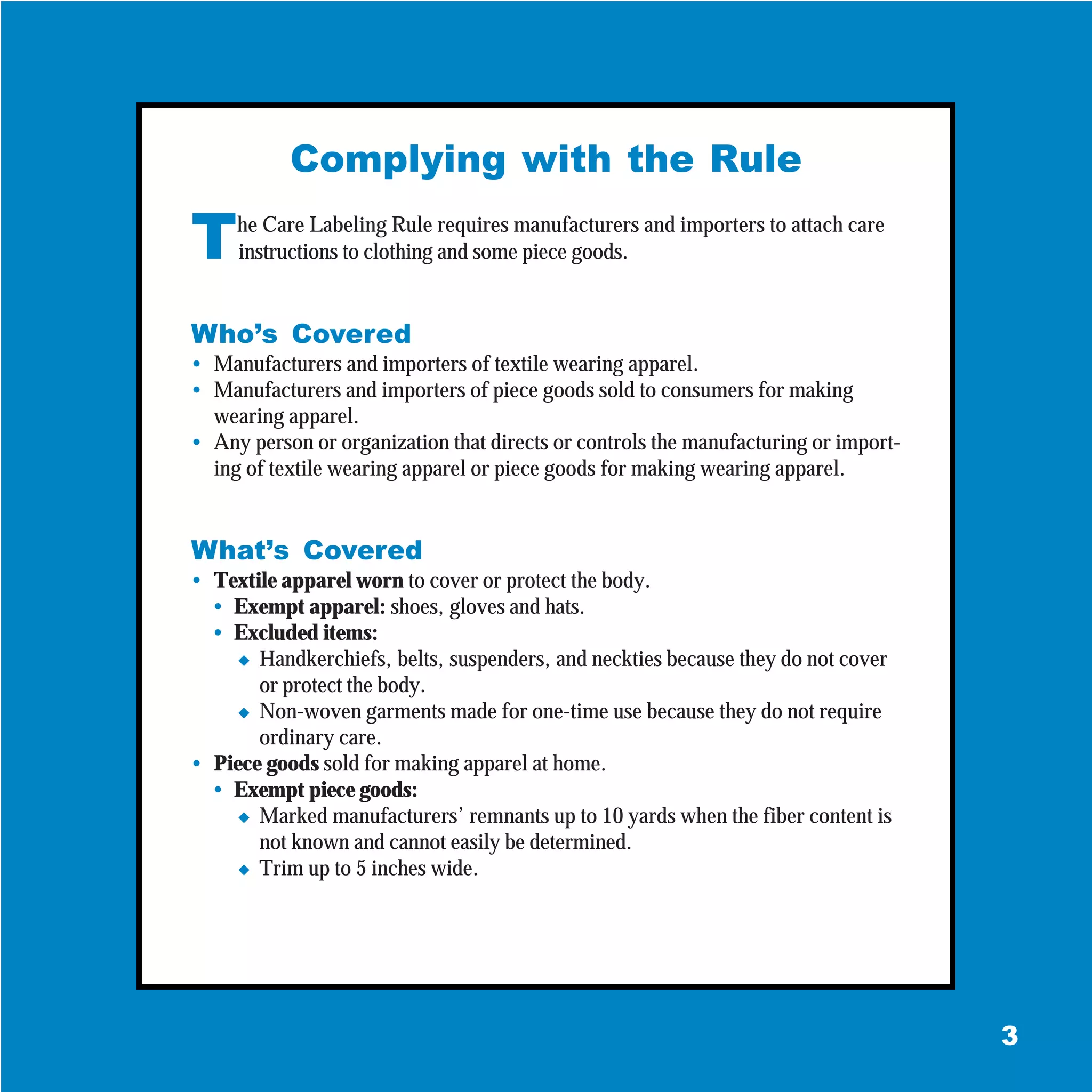 Writing A Care Label