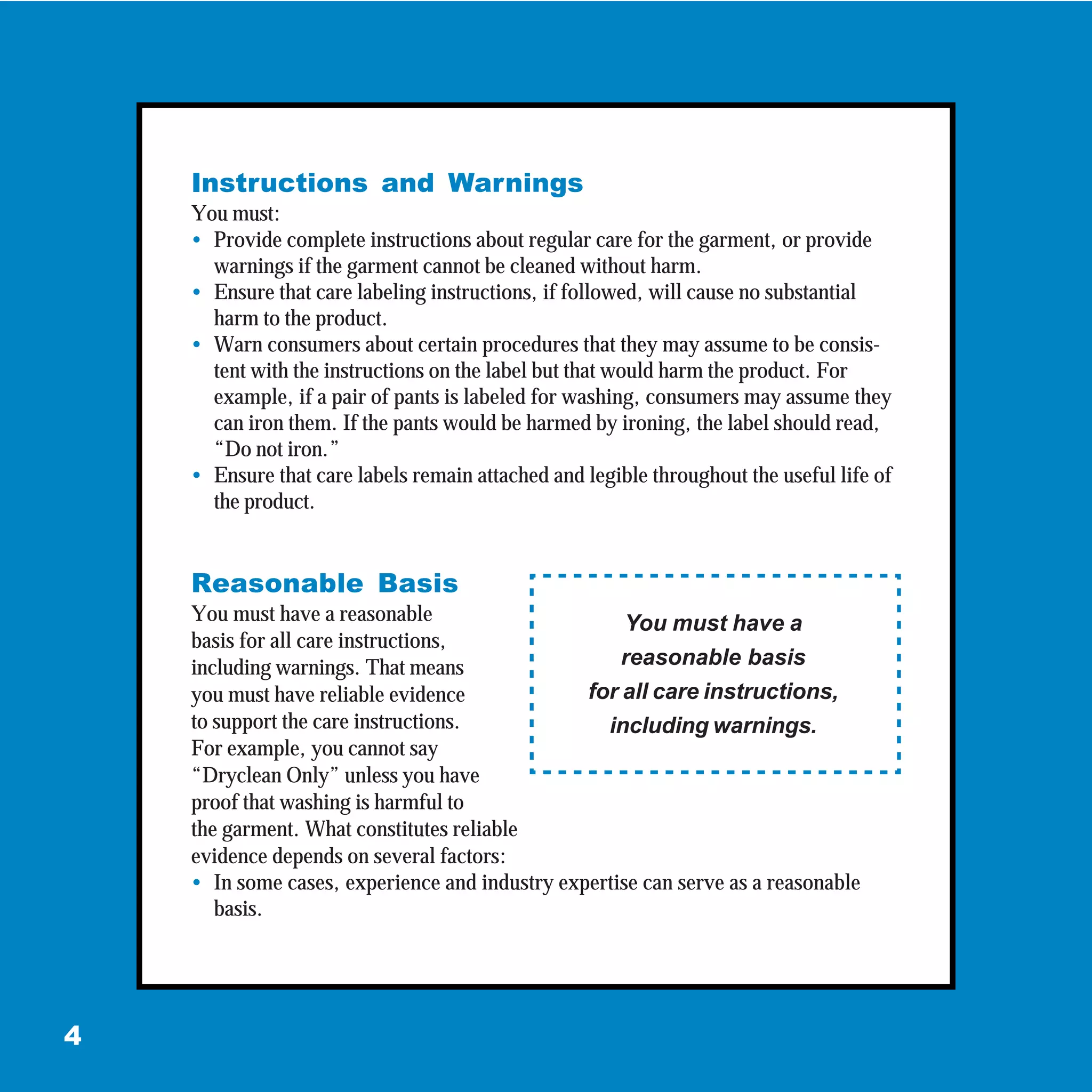 Writing A Care Label