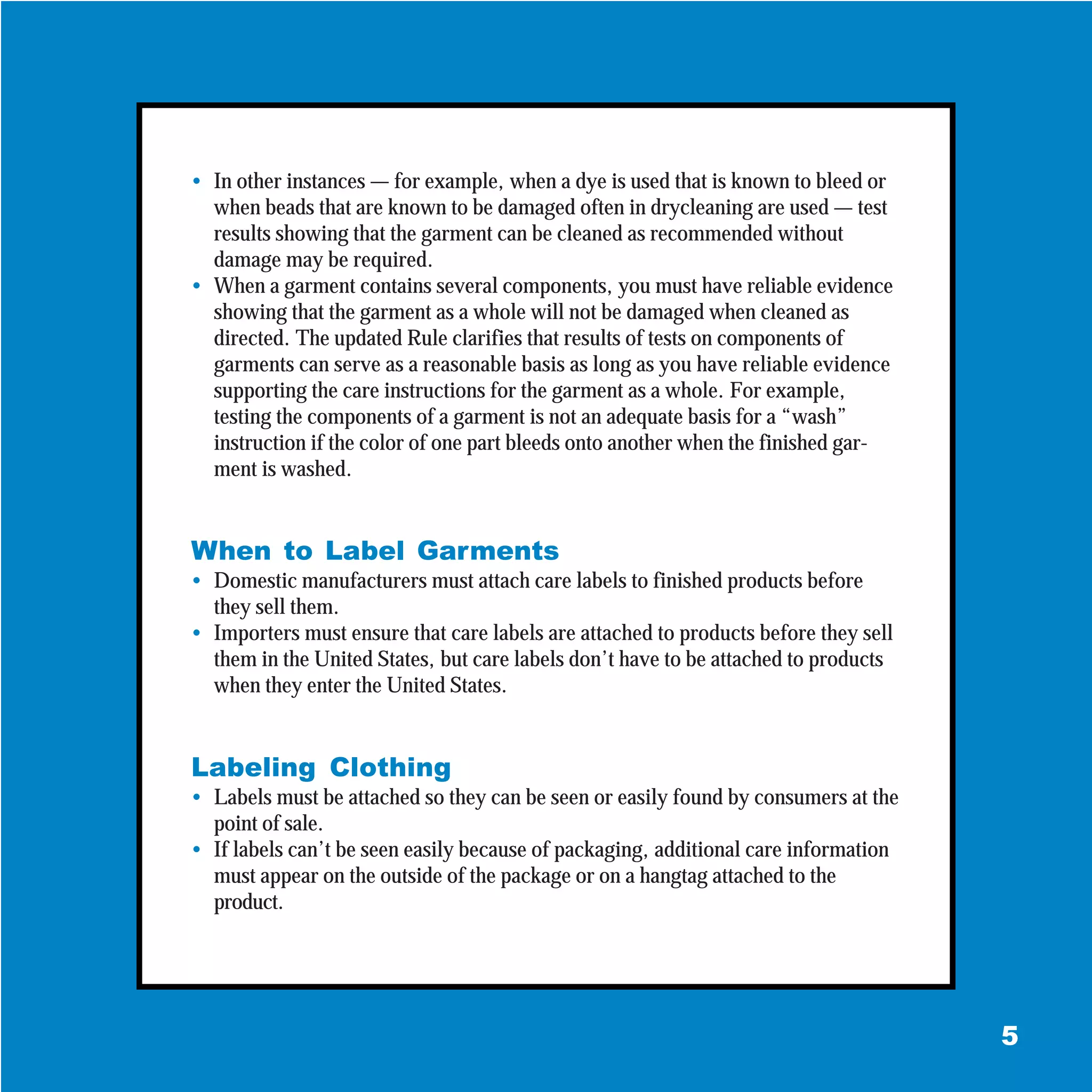 Writing A Care Label