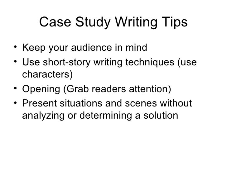 Case study writing help