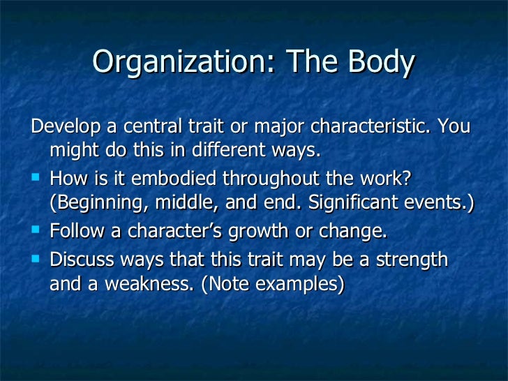 example of a character analysis essay