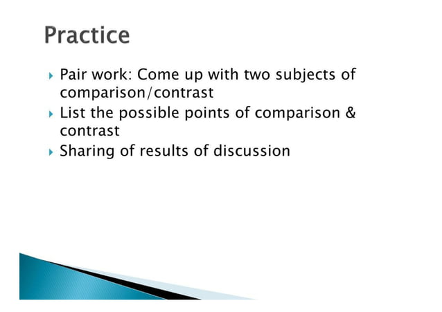 Writing A Comparison-Contrast Paragraph | PPT