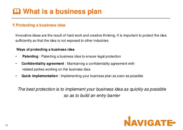 Online business plan template picture