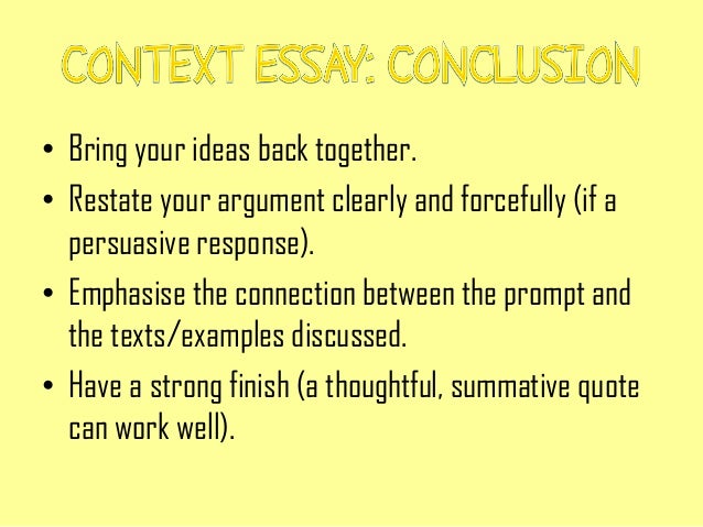 context in an essay example