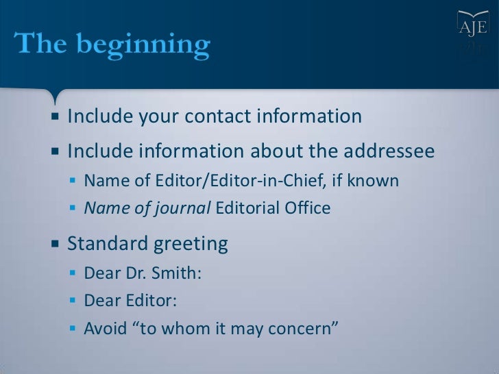 writing a cover letter for your scientific manuscript