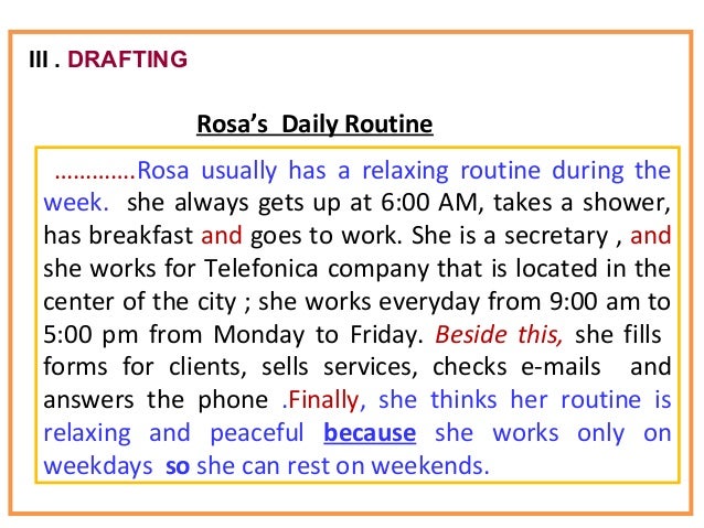 essay on my routine