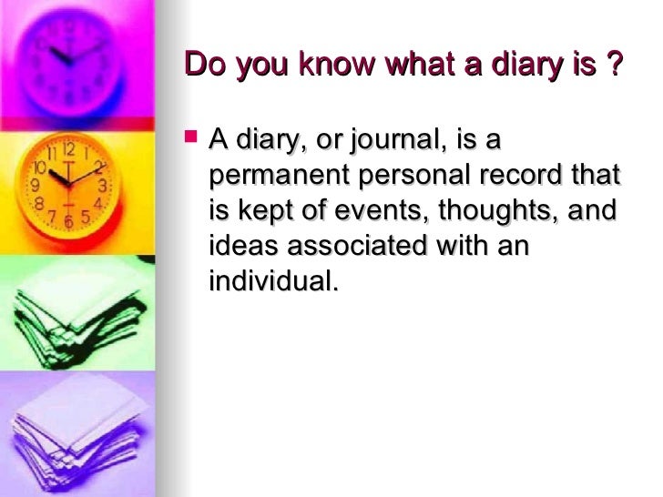 Writing a diary