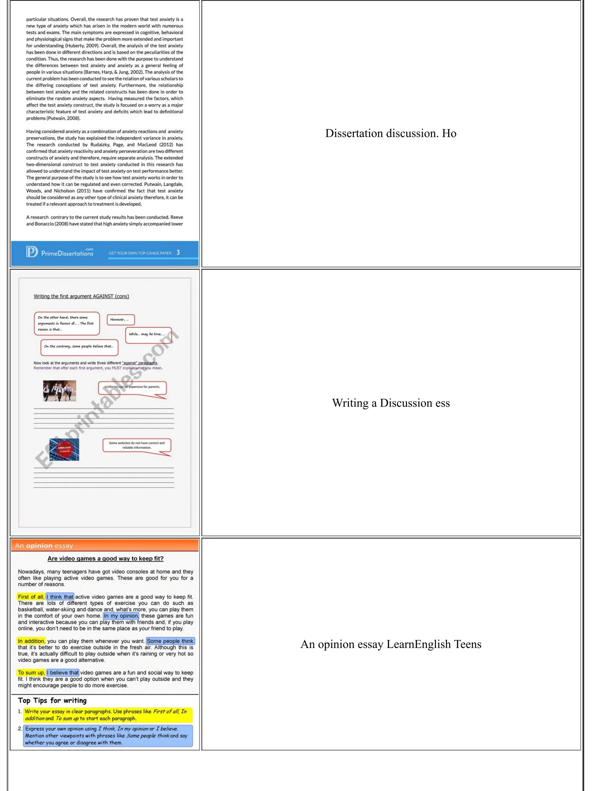 Dissertation discussion. Ho
Writing a Discussion ess
An opinion essay LearnEnglish Teens
 