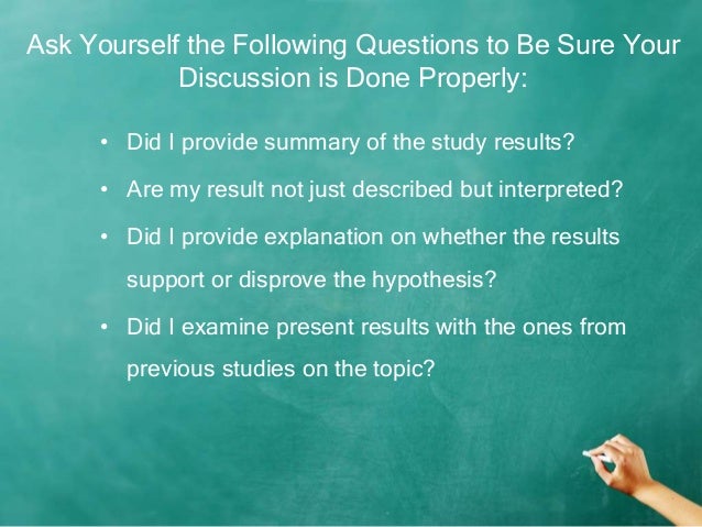 How to write a discussion for a dissertation