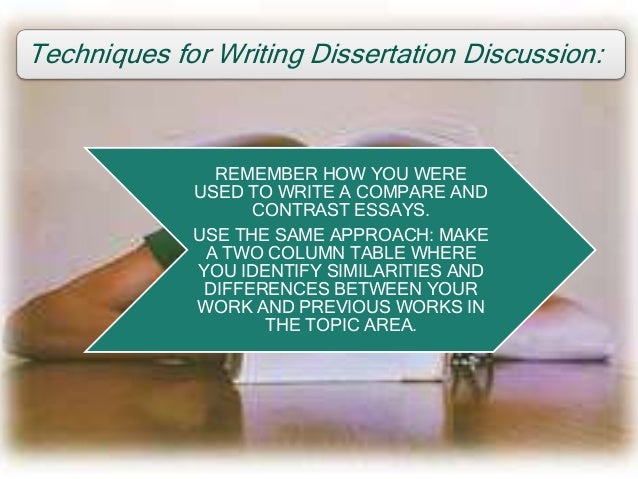 How to write a discussion for a dissertation