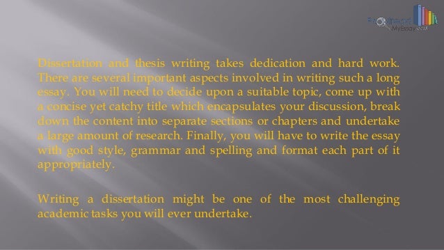 Tips for writing a dissertation