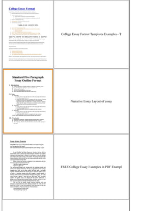 Writing A Essay Format | PDF