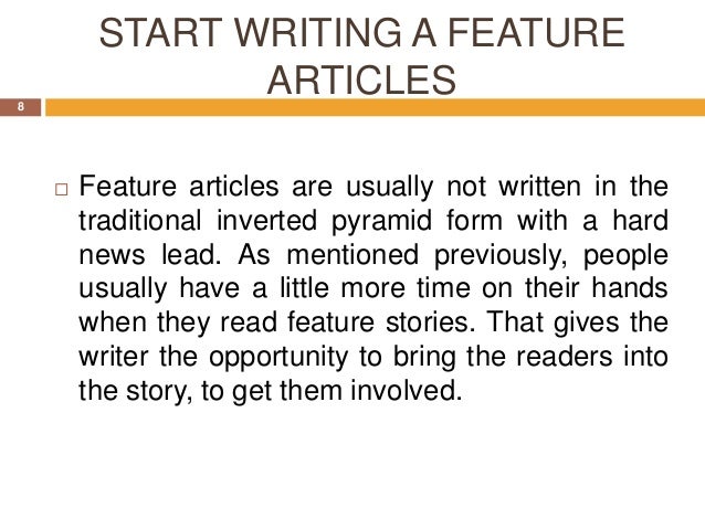 How to write feature story