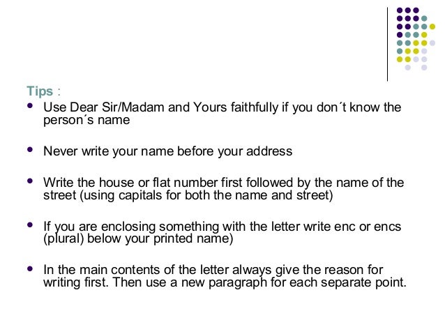 layout of formal letter