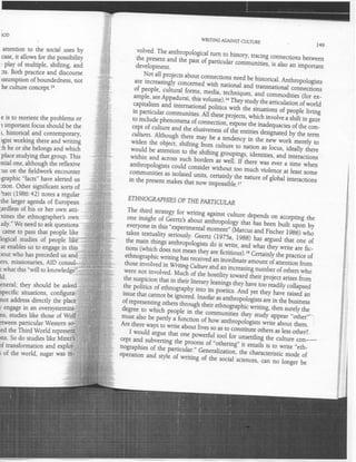 Writing Against Culture