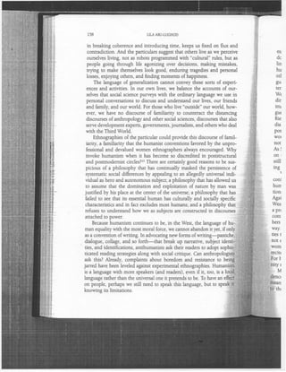 Writing Against Culture