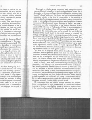 Writing Against Culture