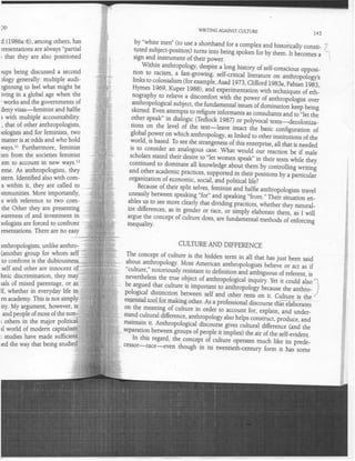 Writing Against Culture