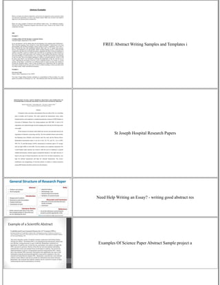 FREE Abstract Writing Samples and Templates i
St Joseph Hospital Research Papers
Need Help Writing an Essay? - writing good abstract res
Examples Of Science Paper Abstract Sample project a
 