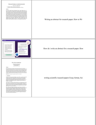 Writing an abstract for research paper. How to Wr
How do i write an abstract for a research paper. How
writing scientific research papers Essay format, Sci
 