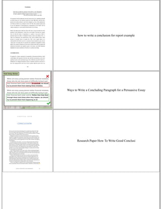 how to write a conclusion for report example
Ways to Write a Concluding Paragraph for a Persuasive Essay
Research Paper How To Write Good Conclusi
 