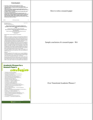 How to write a research paper
Sample conclusion of a research paper - Wri
Over Transitional Academic Phrases f
 