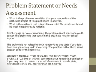 Writing a grant proposal | PPT