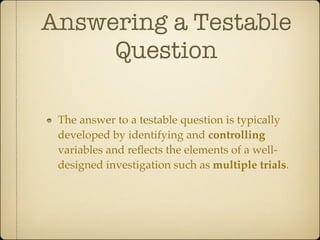 Writing A Hypothesis